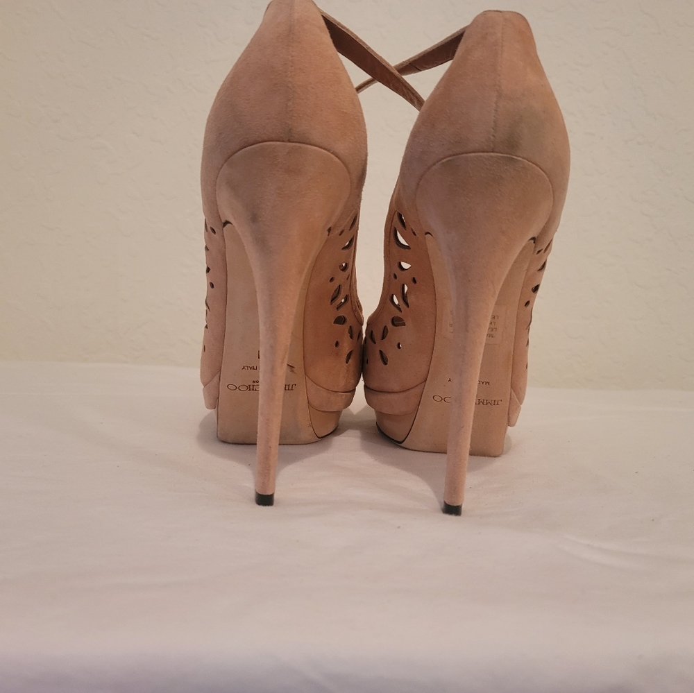 Jimmy Choo Heel w/strap, size 41 EU, cream - Picture 3 of 6